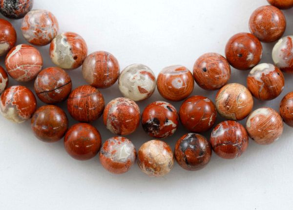 Brecciated Jasper Round Bead Strands