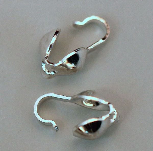 Sterling Silver Clam Shell Bead Tips