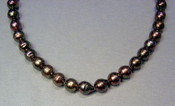 Japanese Akoya Peacock Pearls Baroque Strand - 7.5-8mm