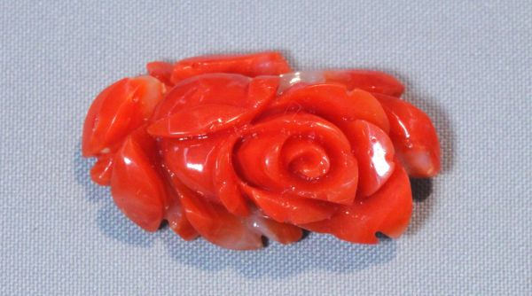 Single Rose Coral Carving - 4.51 gms.