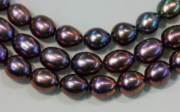 6.5-7mm Eggplant Oval Pearls