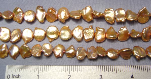 Rose Gold Keshi Petal Pearls 