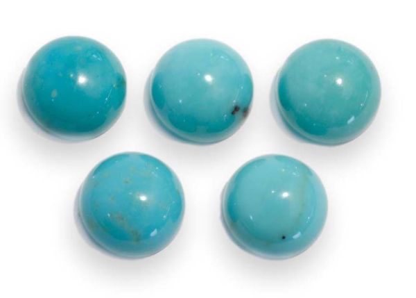 Natural Campitos Turquoise Round Cabochons - Select grade