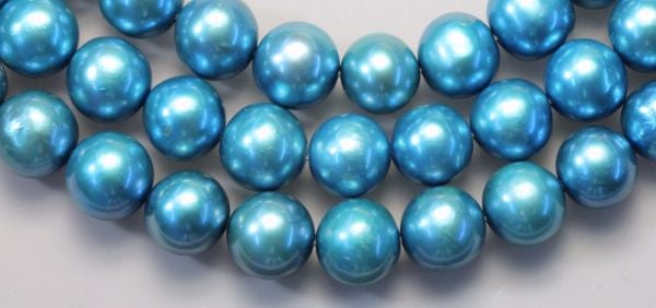 Caribbean Teal Round 8-8.5mm Pearls