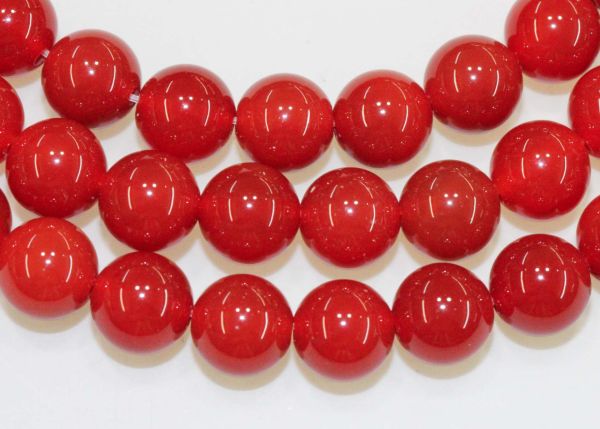 Carnelian Smooth Round Bead Strands