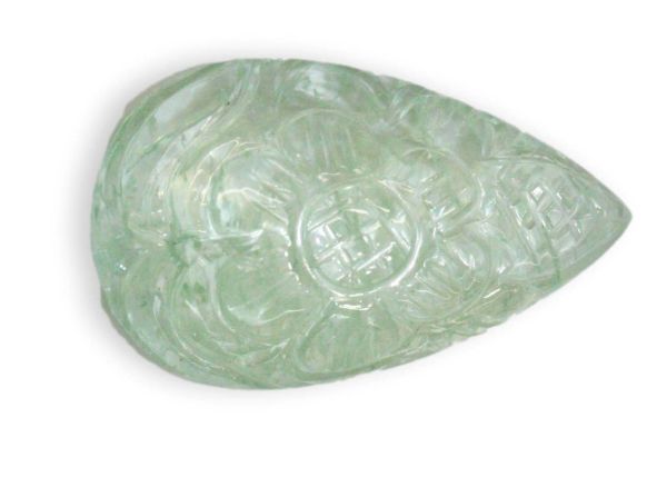 Carved Aquamarine Cabochon - 13.15 cts.