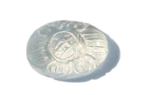 carved aquamarine cabochon