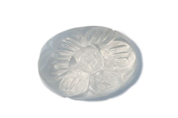 Carved Aqua Cabochon