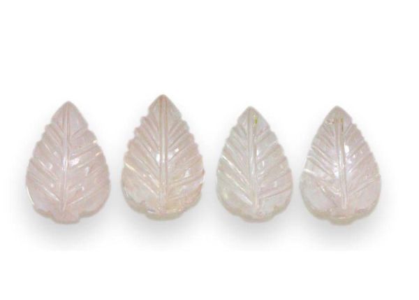 Rose Quartz Carved Leaves Lot - 14.27 cts.