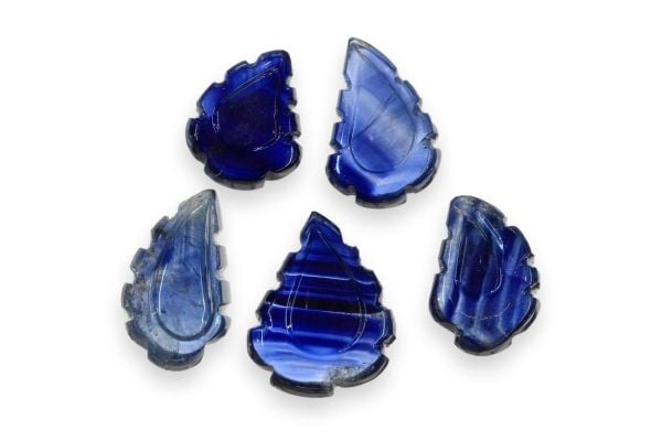 Carved Sapphire Leaves - 4.39 cts.