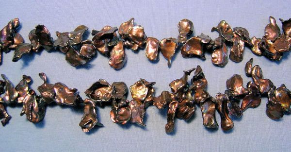 brown keshi pearls
