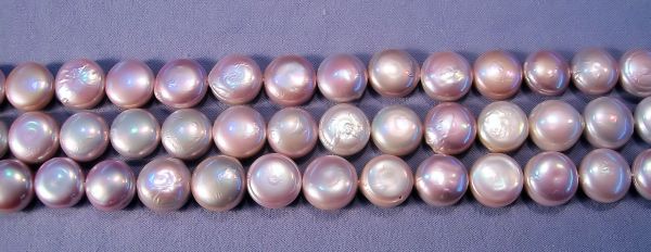 Natural color round coin pearls
