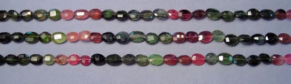 Faceted Oval Tourmaline Beads