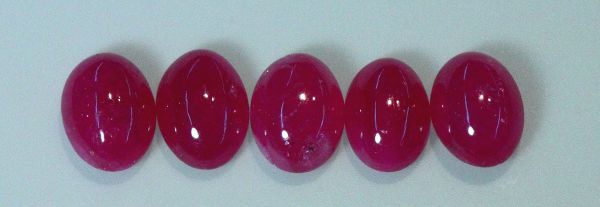 Ruby Oval Cabochons, 5x7mm - Select Grade
