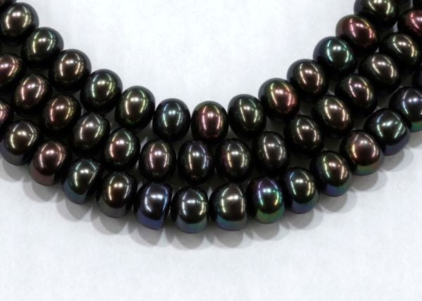 10 mm Charcoal Button Pearls