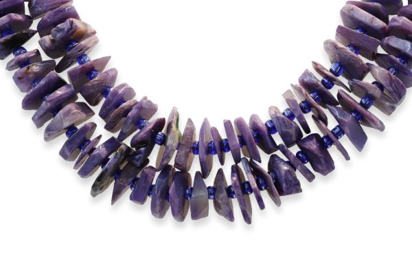Charoite Disc Bead Strands