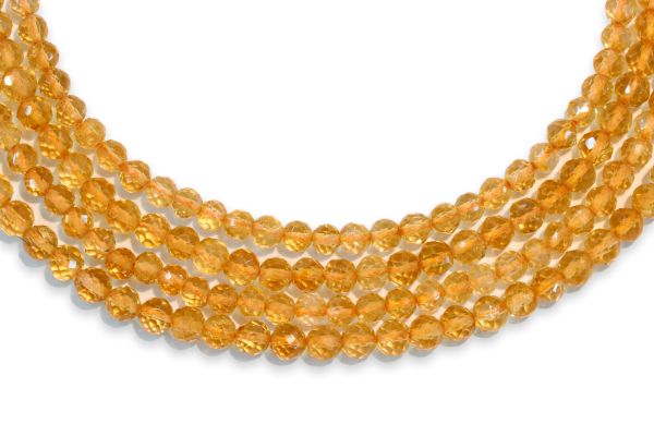 citrine faceted beads