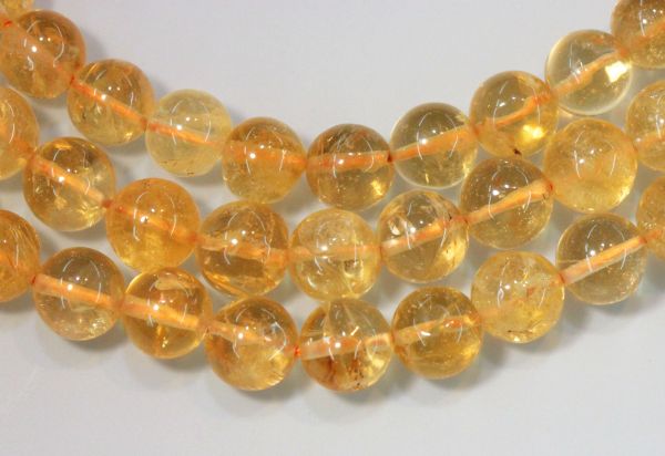 Citrine Round Bead Strands