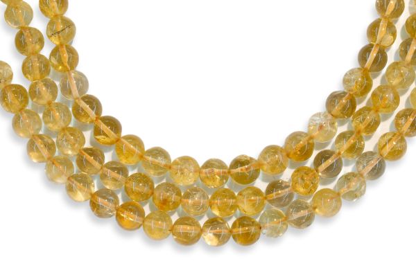 citrine round smooth beads
