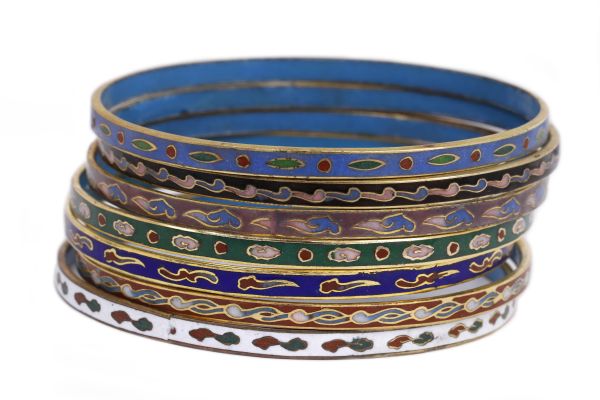 Wholesale Flat Cloisonné Bracelet Set