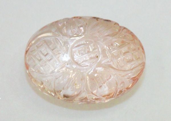 Carved Morganite Cabochon - 12.35 cts.