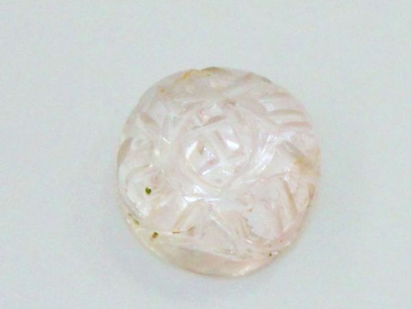 Carved Morganite Cabochon - 6.75mm