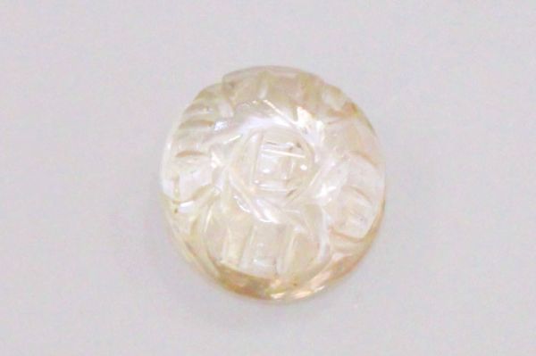 Carved Morganite Cabochon - 7mm