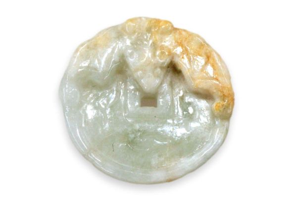 Jadeite Carved Bat on Coin