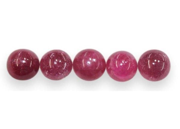Round Ruby Cabochons - Commercial Grade