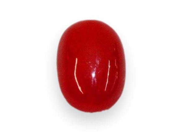 Red Coral Oval Cabochon, 1.86 cts. - 6.25 x 8.9 mm