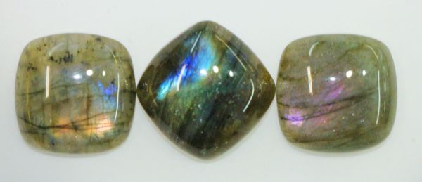 20x20mm Labradorite Cushion Antique Cabochons 