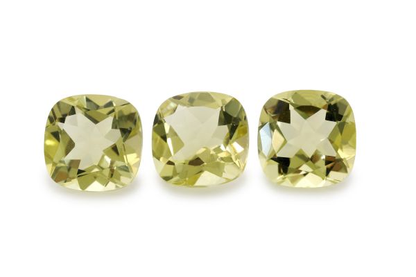 Lemon Quartz Faceted Cushion Antique 10x10mm