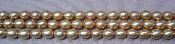 Platinum Rosé 6-6.5mm Oval Pearls 