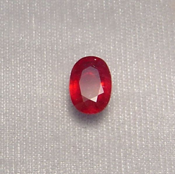 Ruby Fissure Filled Faceted Oval, 3.89 cts. - 7.75x11.25mm  
