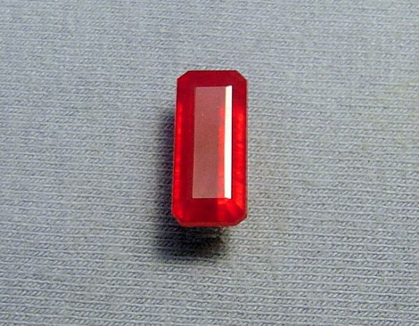 Ruby Fissure Filled Faceted Octagon 6.3x14mm - 6.37 cts.