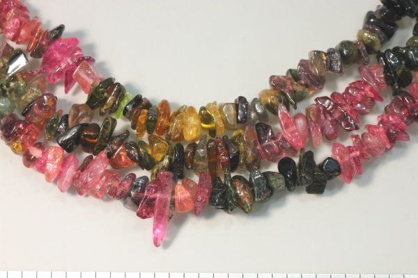 Tourmaline Multi-Color Chips Continuous Strand - Better Grade