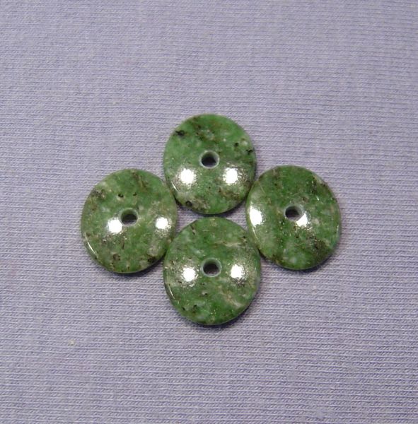 Wyoming Jade Oval Drilled DBBT Cabochons - 12x14mm