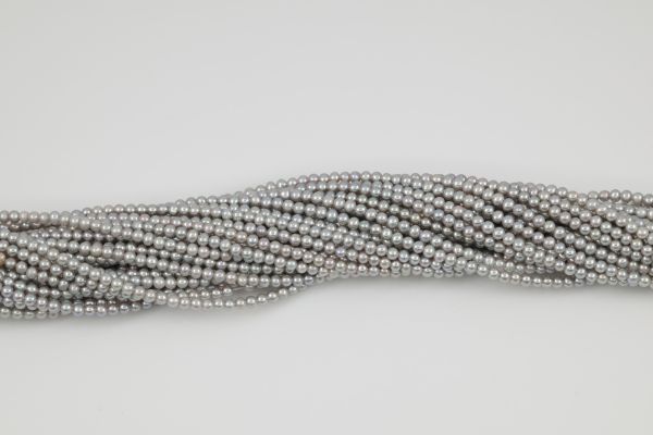 Edison Pearls Round Dove Grey 