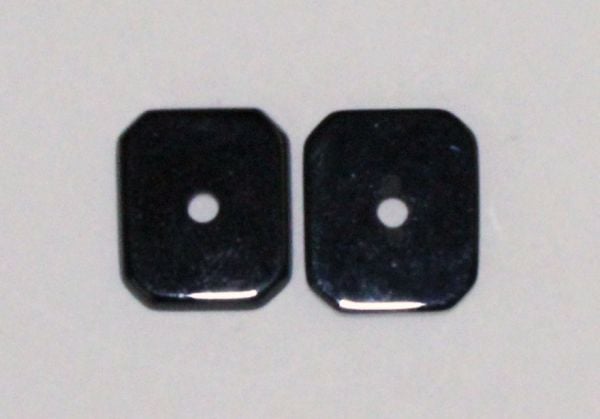 Octagon Drilled Black Onyx Cabochons