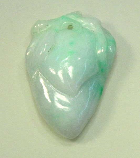 Natural Light Green Jadeite Hand-Carved Pendant