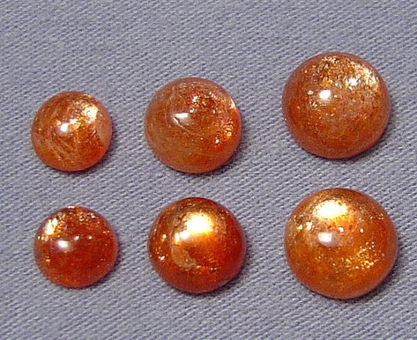  Round Sunstone Cabochons
