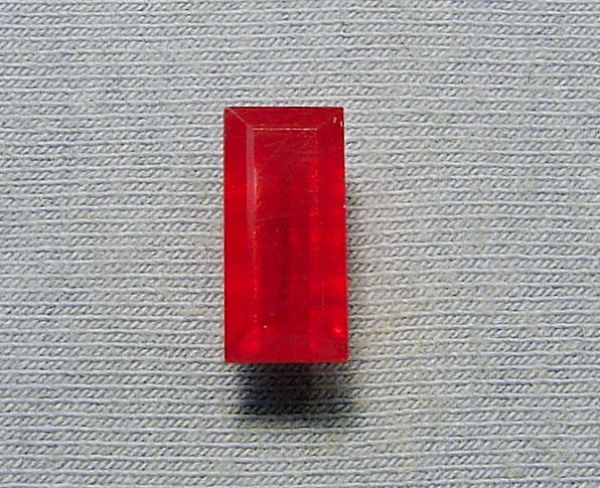 Ruby Fissure Filled Faceted Cushion Cut 6.1x13.2mm - 5.45 cts.