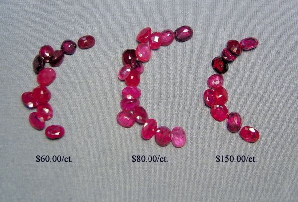 Ruby Faceted Oval - 5x6mm