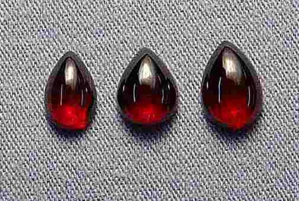 Garnet Pear-Shaped Cabochons