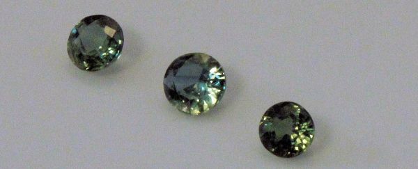 Green Sapphire Faceted Rounds, @$37.50/ct. - 3-4mm