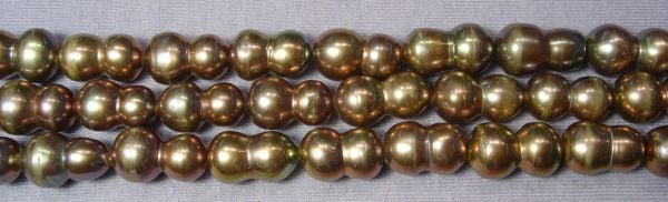 Mixed Olives 10mm Peanut Pearls