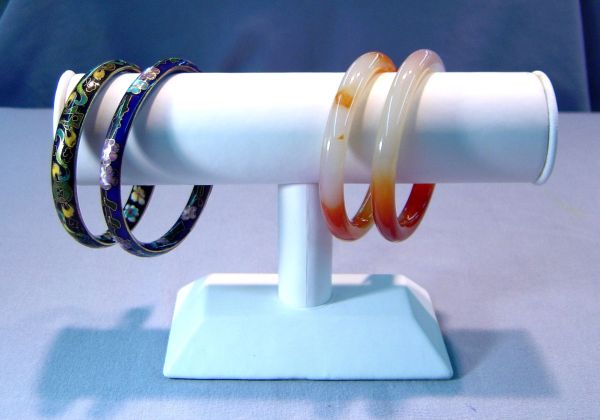 Bracelet Displays - White Leatherette