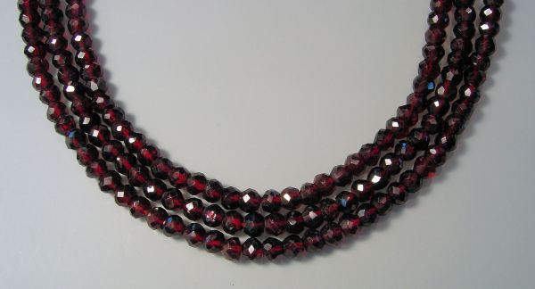 Fine Faceted Round Garnet Beads