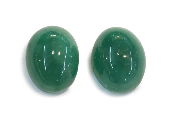 Emerald Cabochon Pair