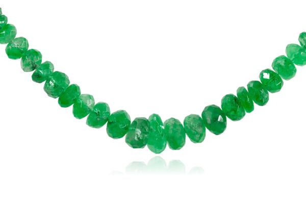Emerald Faceted Rondel Beads 6